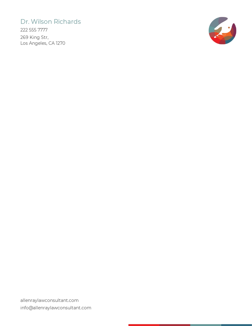 Doctor's Office Letterhead Template - Illustrator, InDesign, Word, Apple Pages, PSD, Publisher