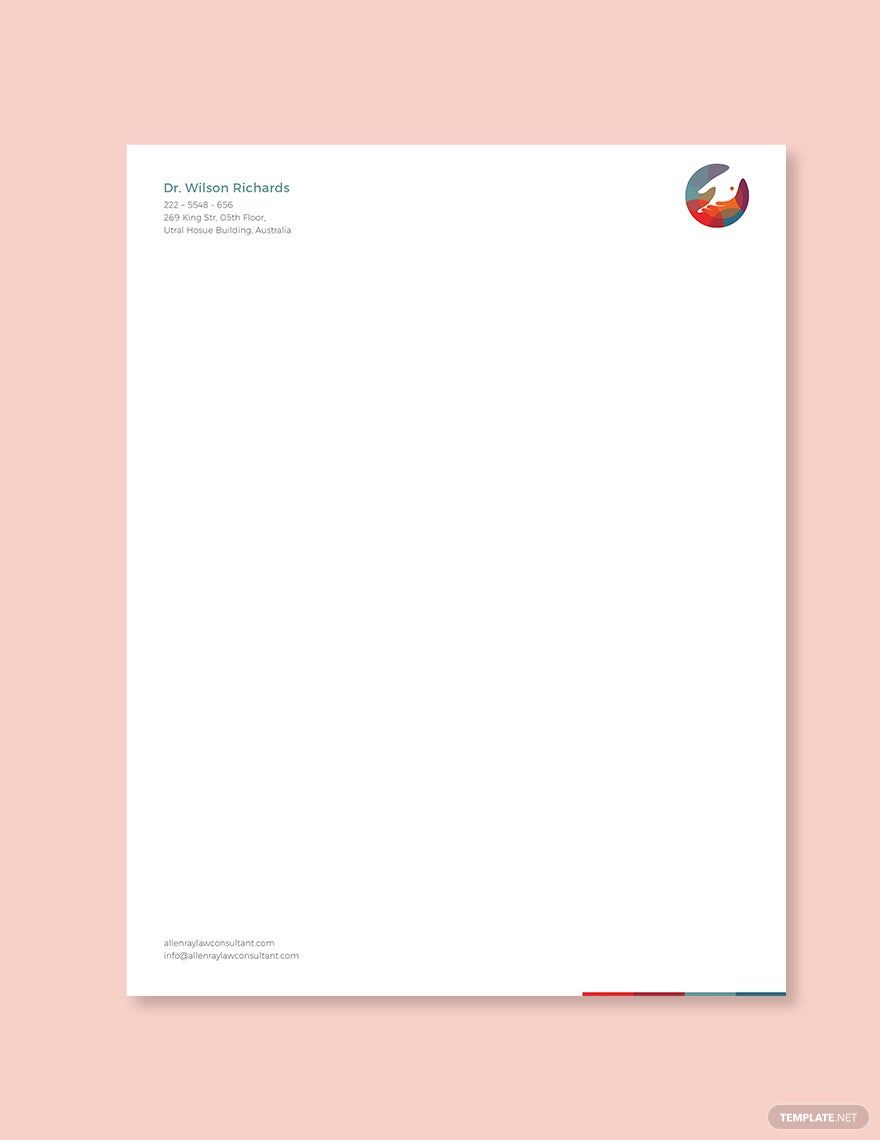Doctor's Office Letterhead Template in Word, Illustrator, PSD, Apple Pages, Publisher, InDesign