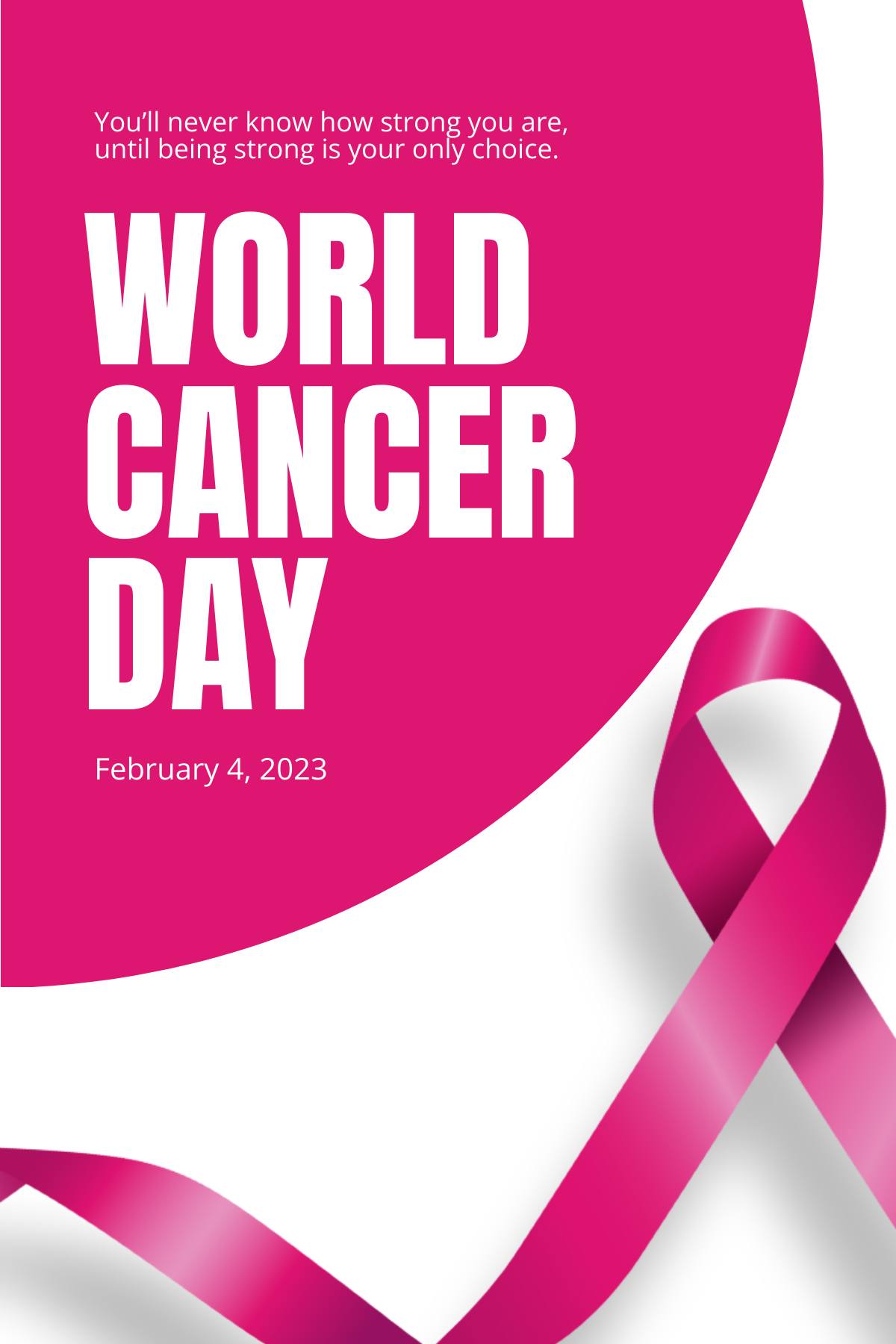Free World Cancer Day Pinterest Pin Template