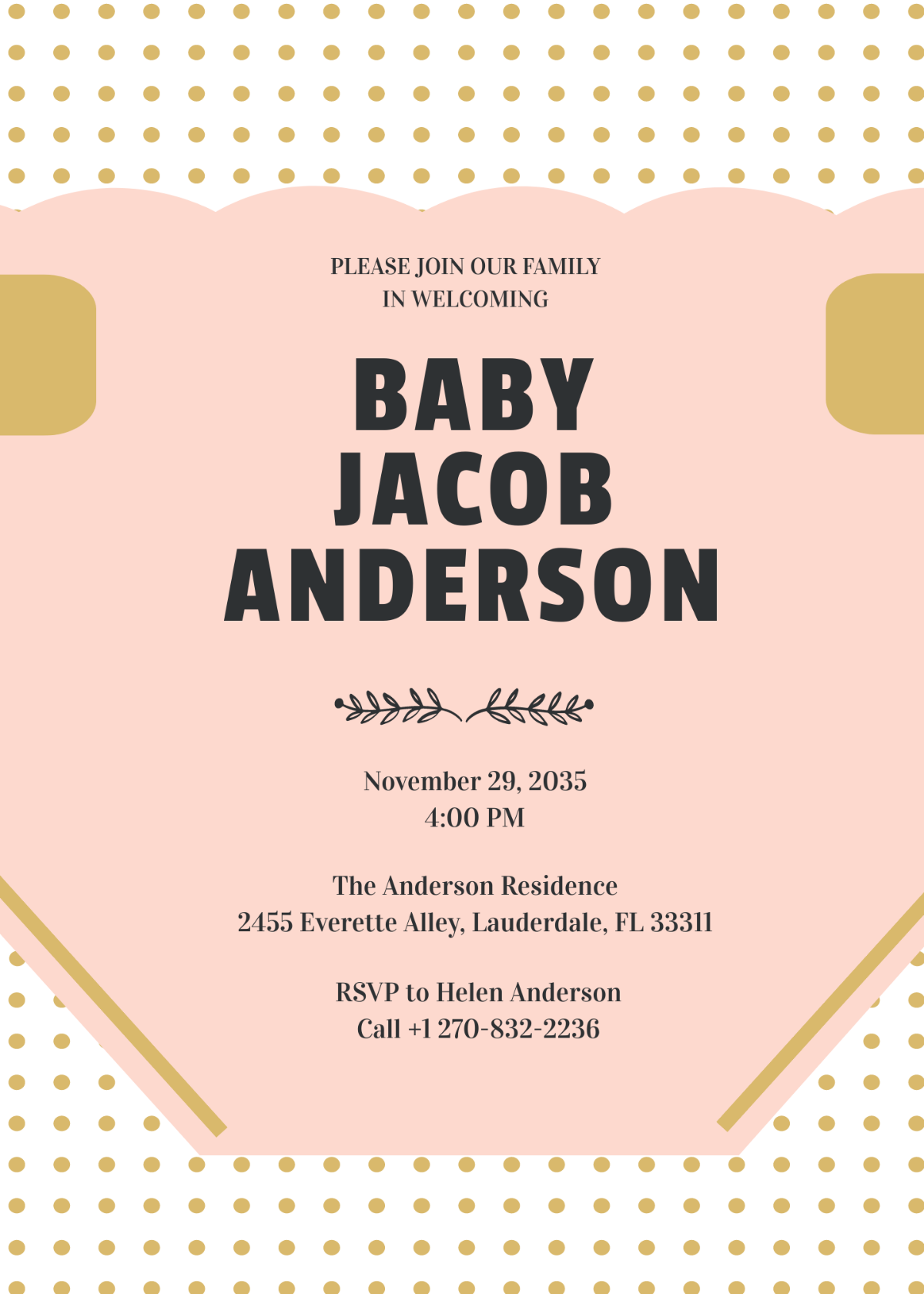 Baby Diaper Invitation Template