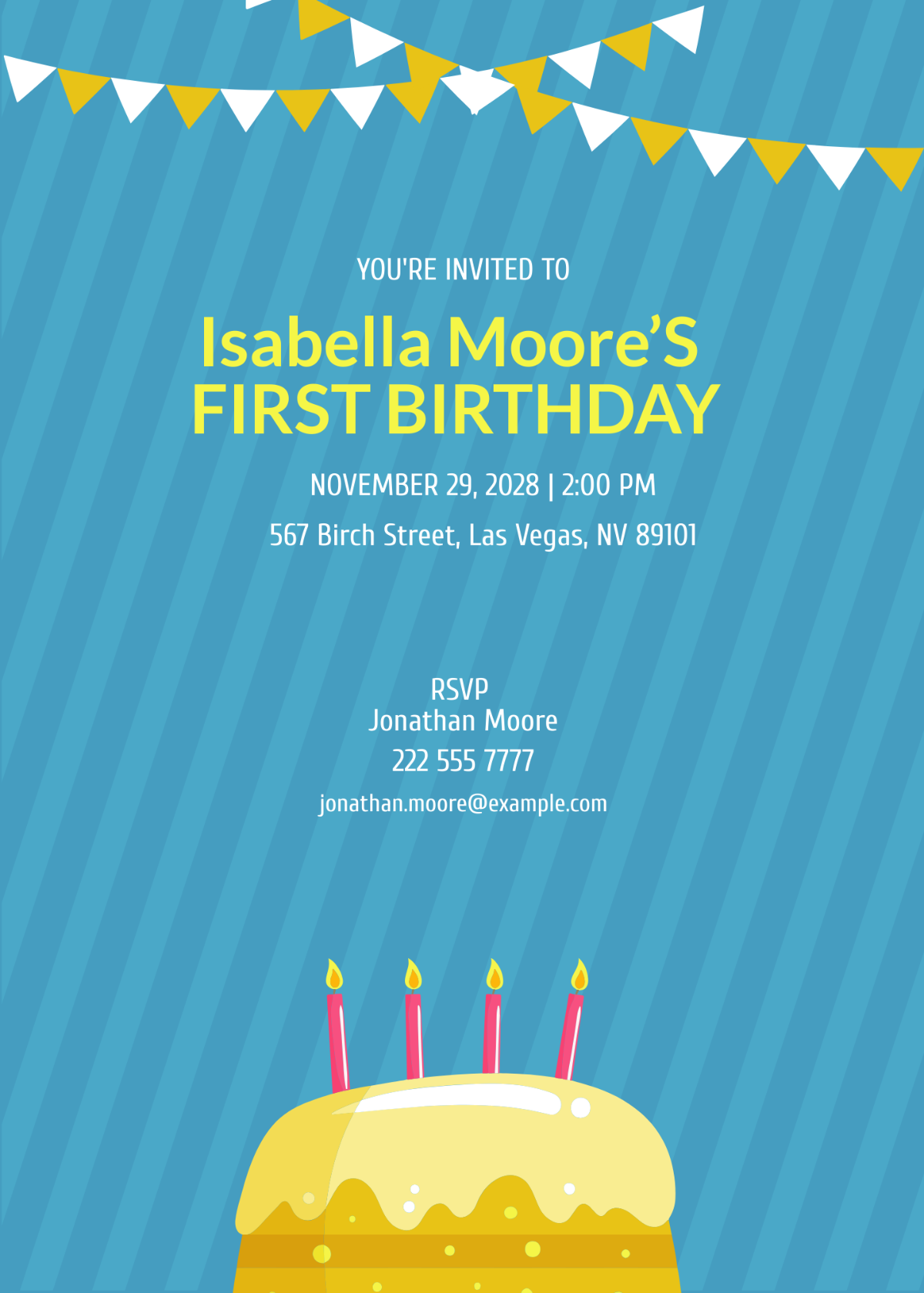 Kids 1st Birthday Invitation