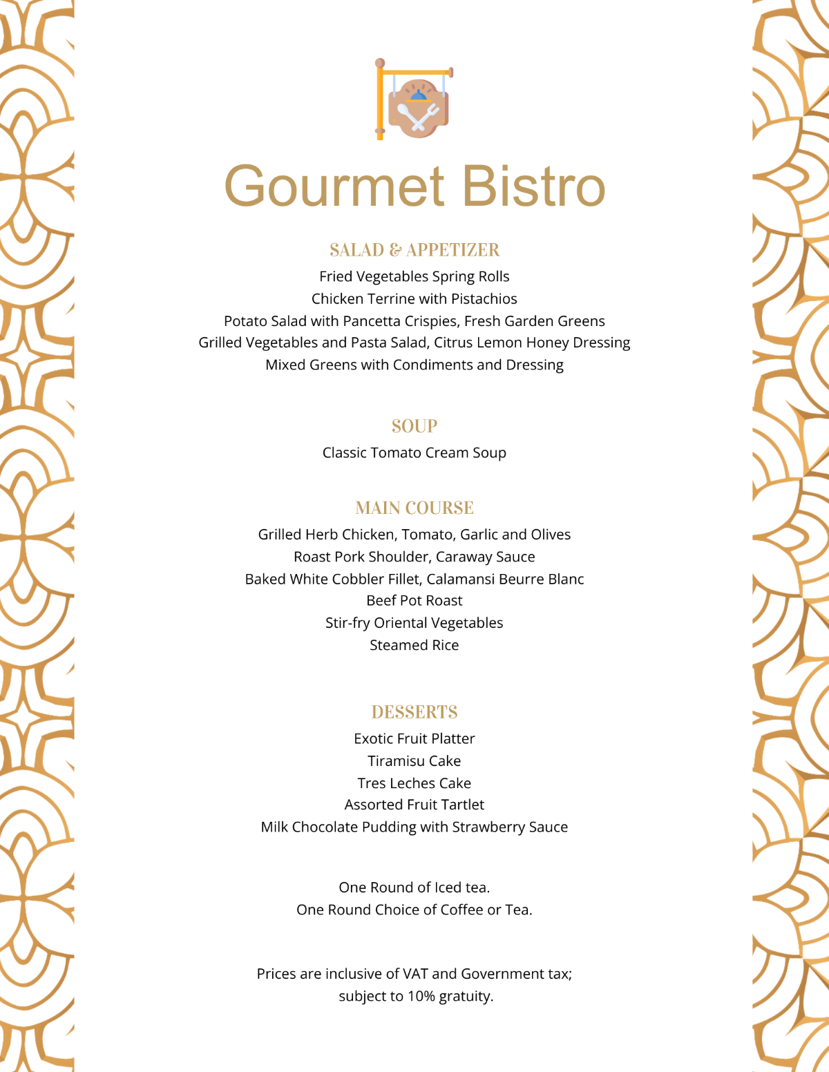 Free Buffet Templates To Edit Online