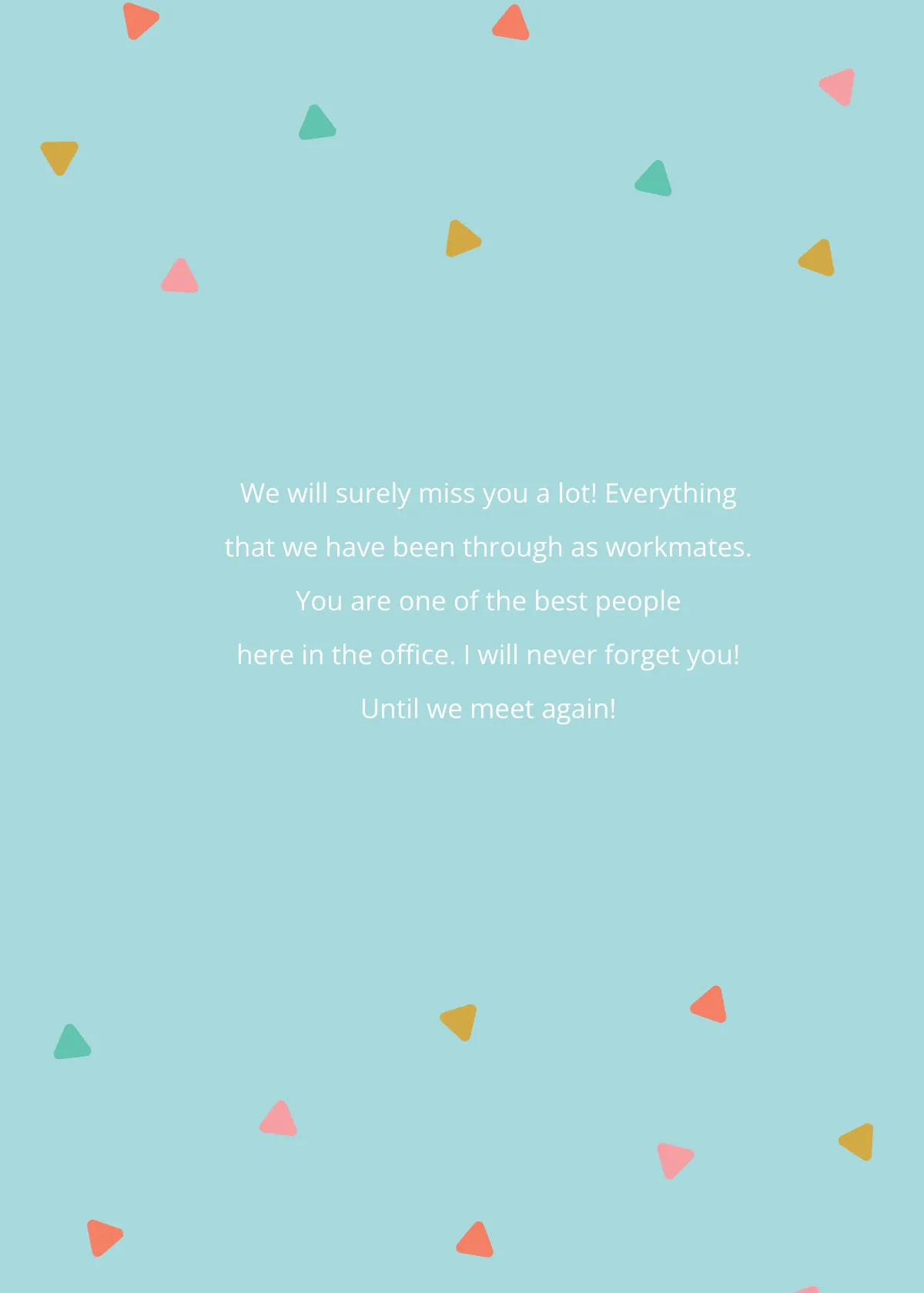Free Office Goodbye Card Template to Edit Online