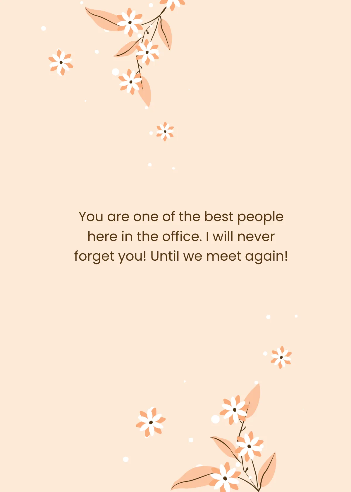 Free Simple Office Farewell Card Template to Edit Online