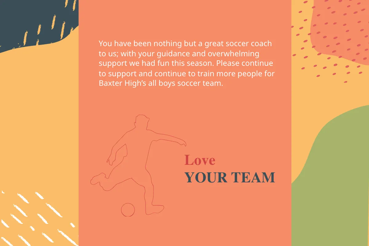 Free Soccer Thank You Card Template to Edit Online