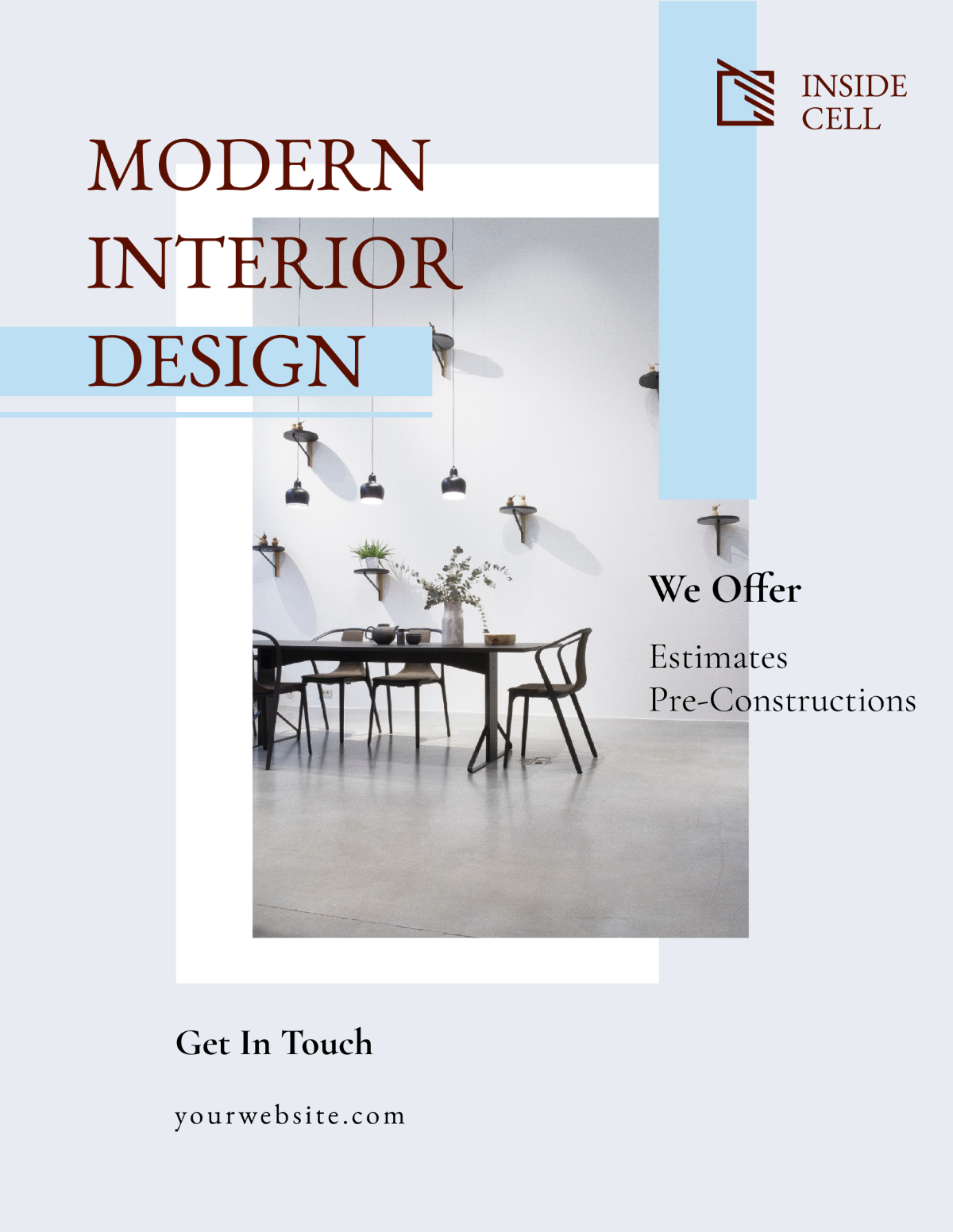 Free Modern Interior Design Flyer Template