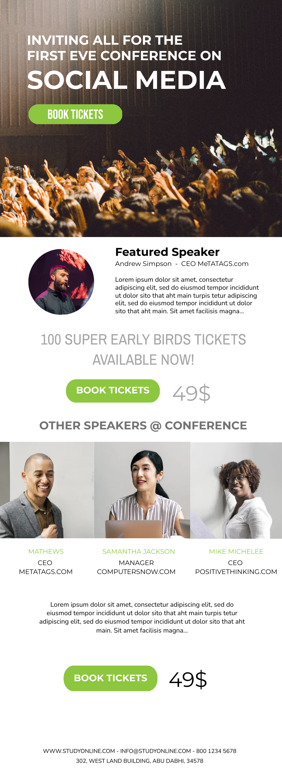 Conference Email Ad Template
