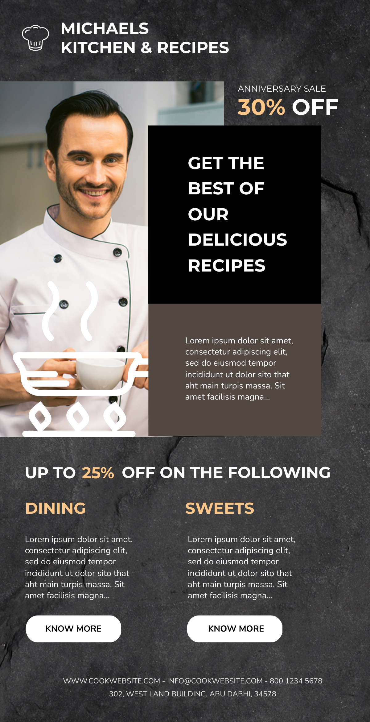 Cook Email Ad Template