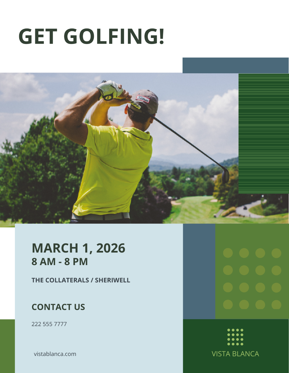 Golf Course Flyer Template - Edit Online & Download