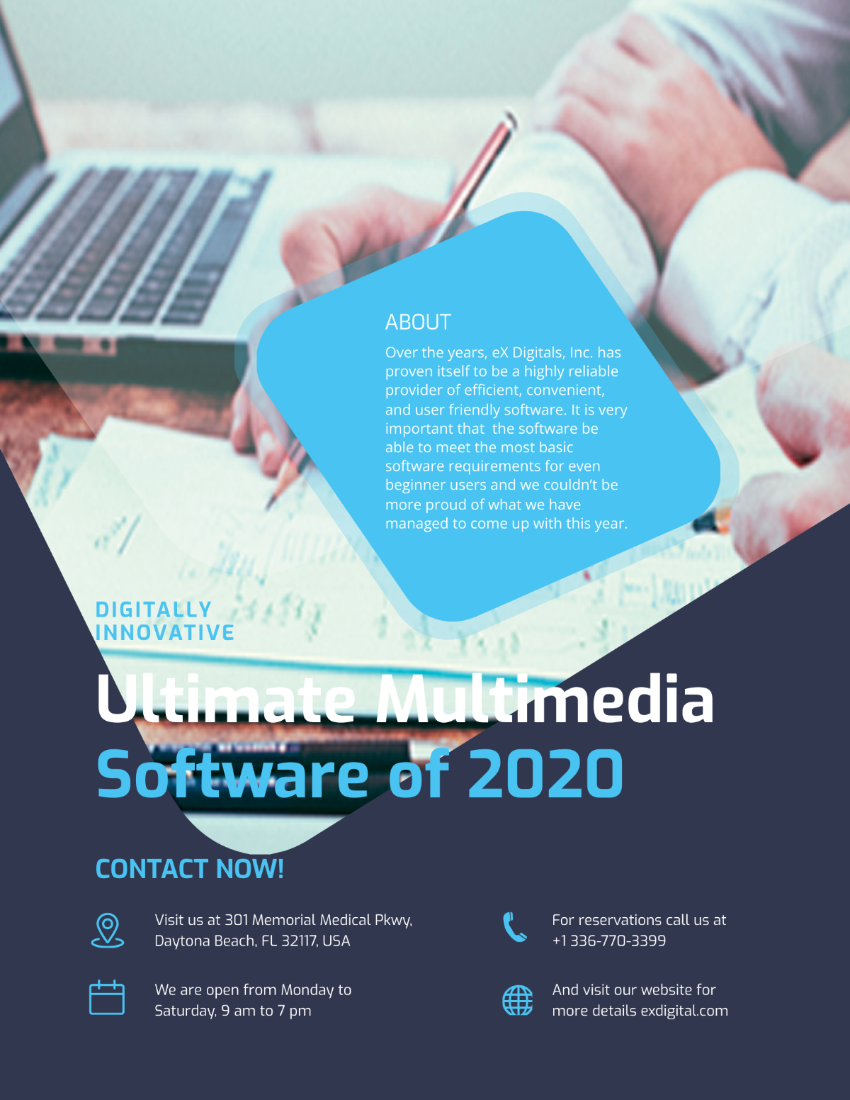 Software Company Flyer Template - Edit Online & Download