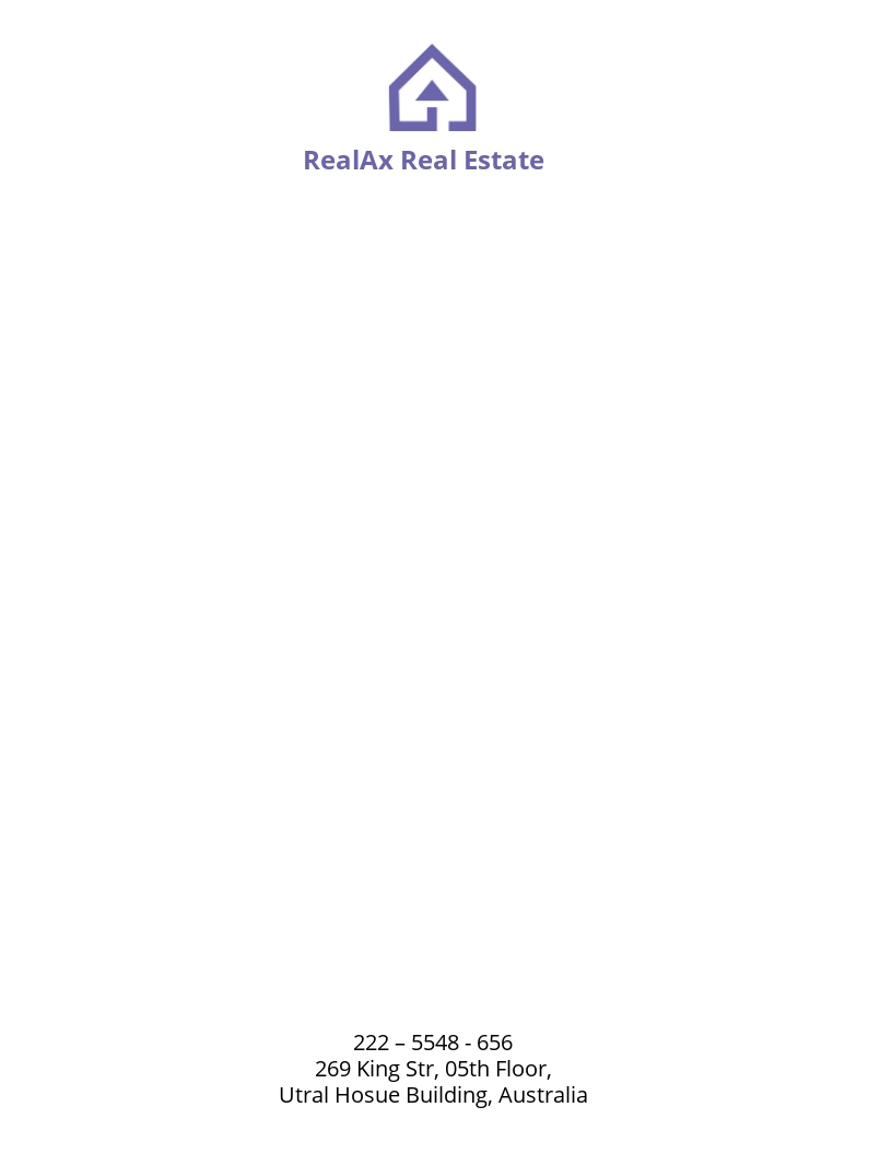 Real Estate Company Letterhead Template - Illustrator, InDesign, Word, Apple Pages, PSD, Publisher