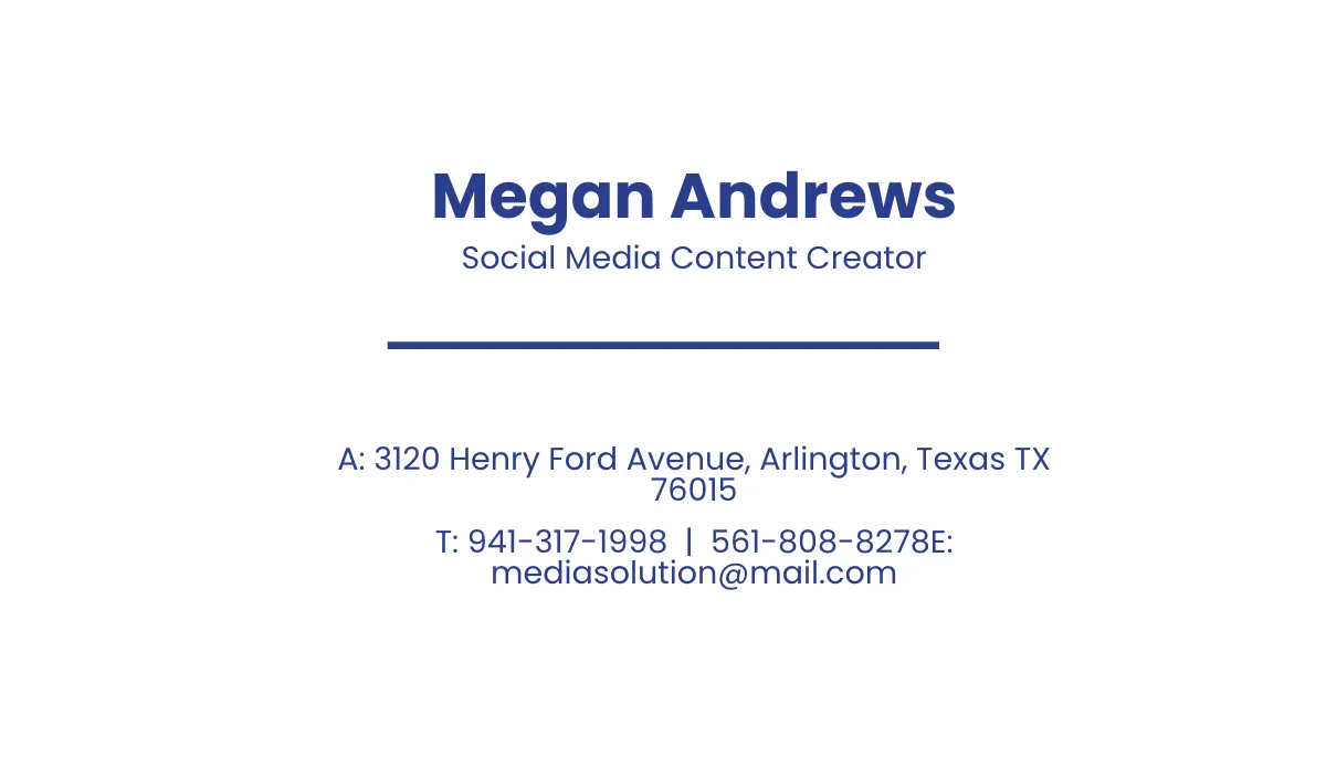 Free Creative Social Media Business Card Template to Edit Online