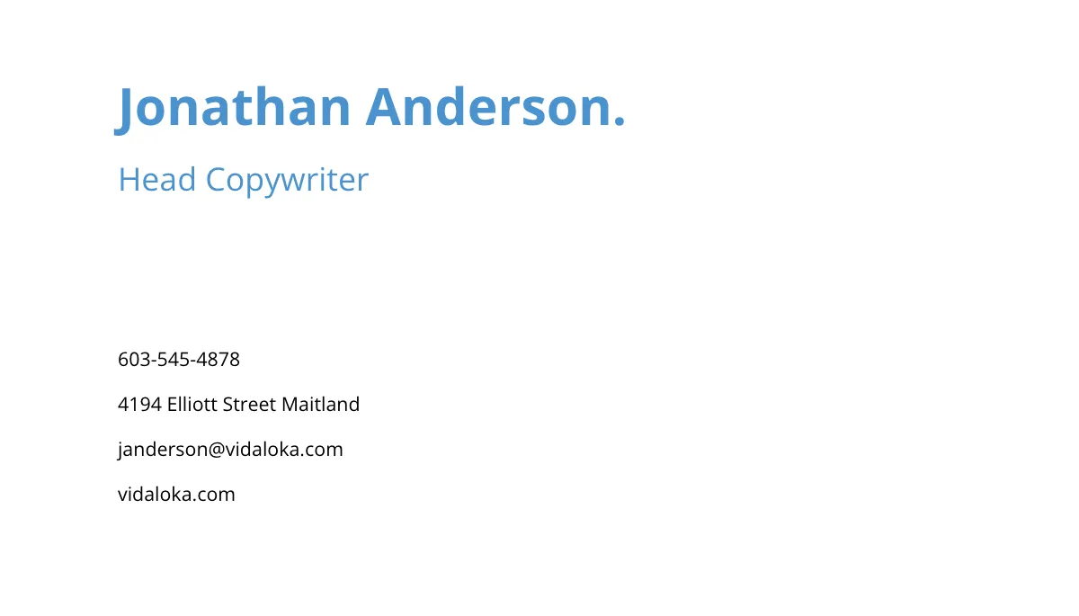 Free DIY Business Card Template to Edit Online