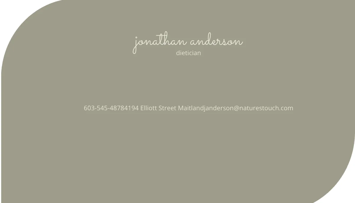 Free Leaf Shaped Business Card Template to Edit Online