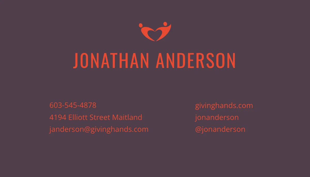 Free Nonprofit Business Card Template to Edit Online