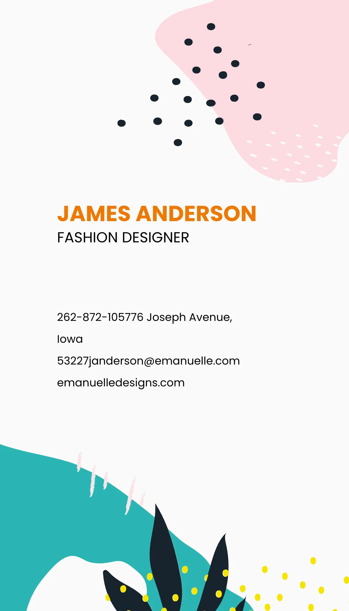 Free Thick Business Card Template to Edit Online