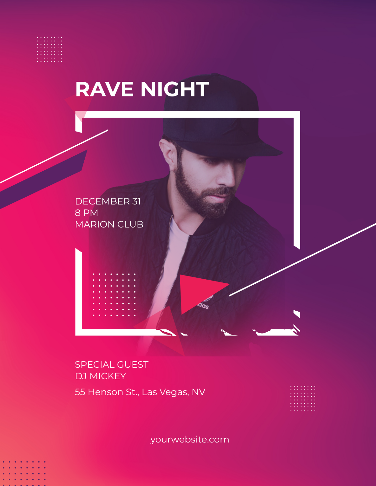 Rave Night Event Flyer Template