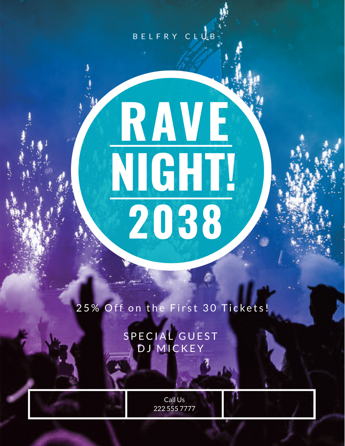 Free Rave Night Flyer Template