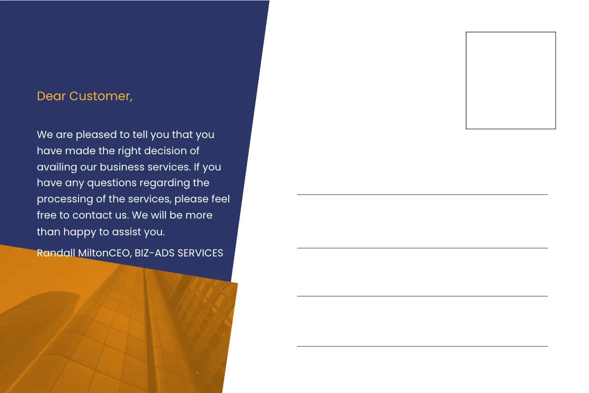 Free Business Services Postcard Template to Edit Online