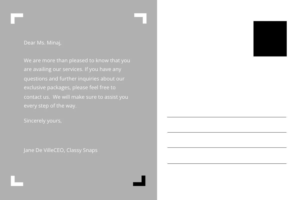 Free Photographer Postcard Template to Edit Online