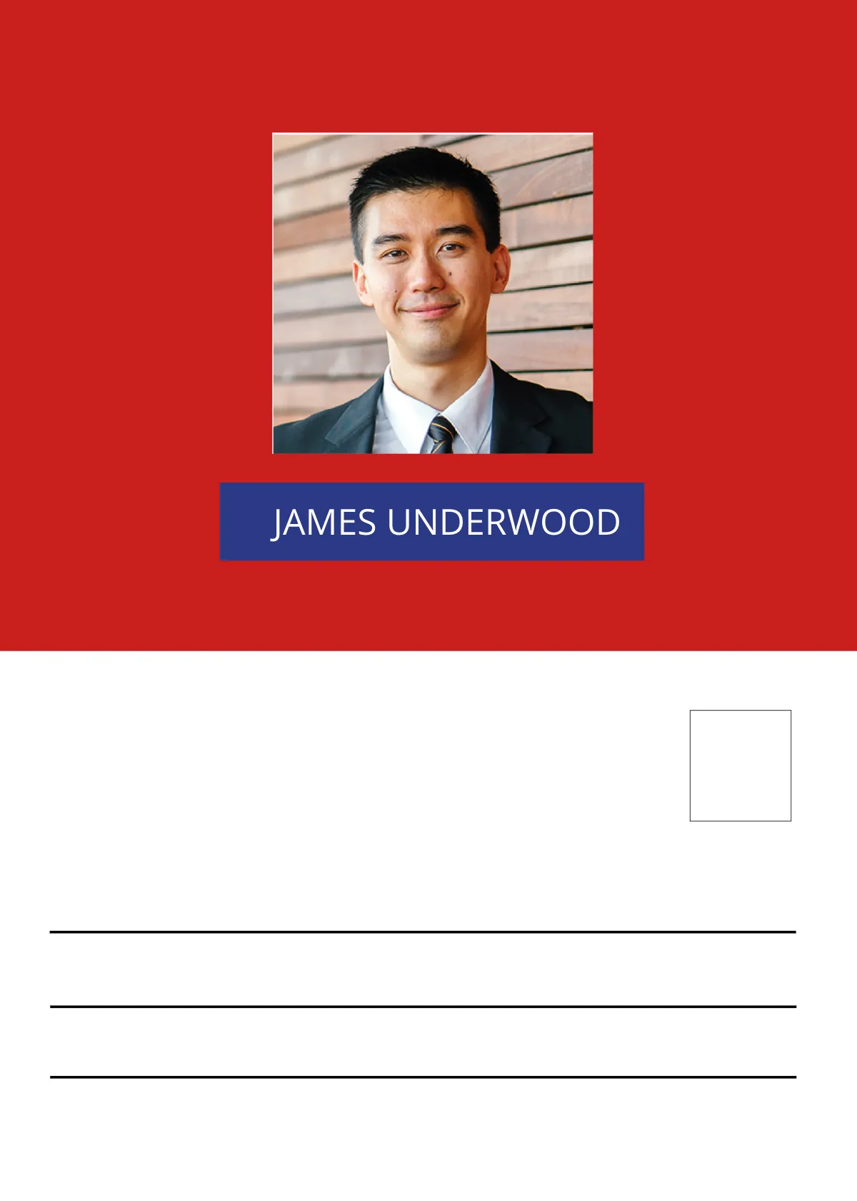 Free Political Postcard Template to Edit Online