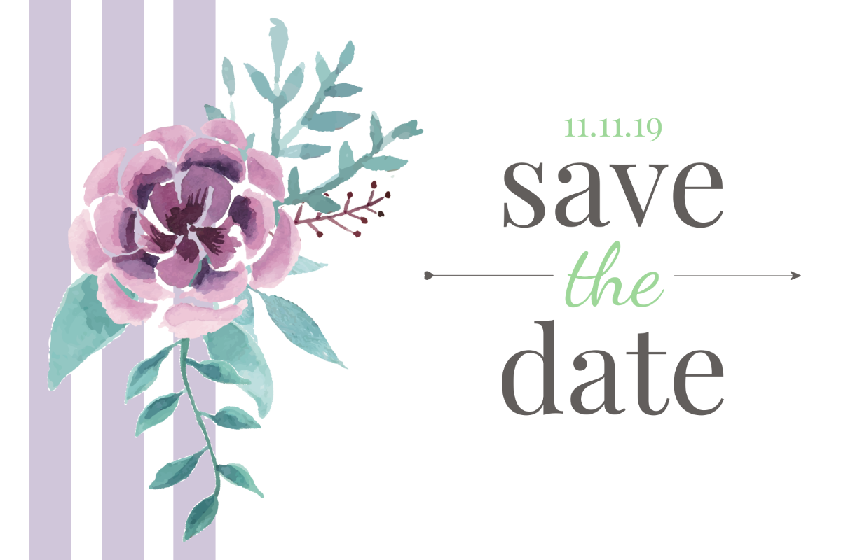 Save The Date Invitation Postcard Template - Edit Online & Download