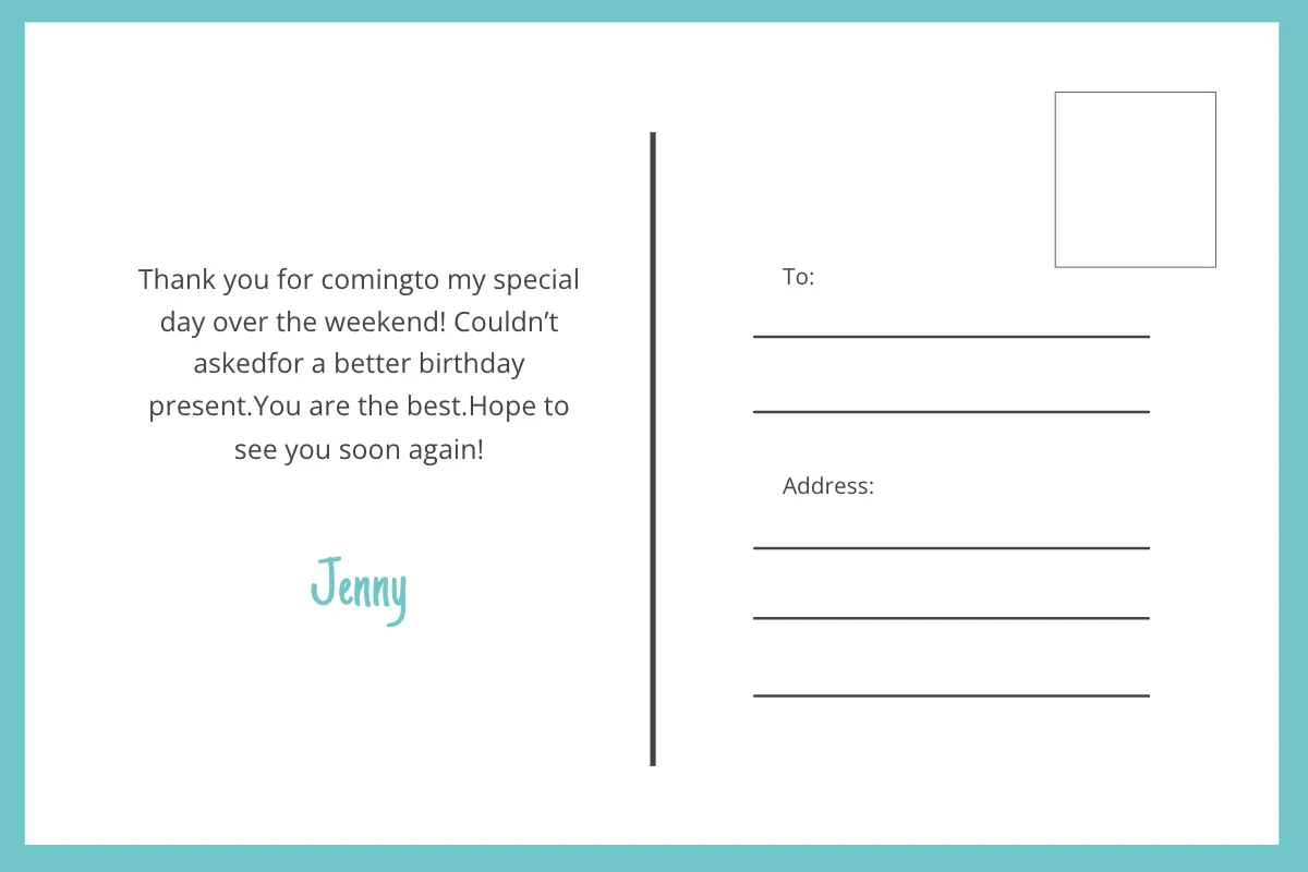 Free Thank You Postcard Template to Edit Online