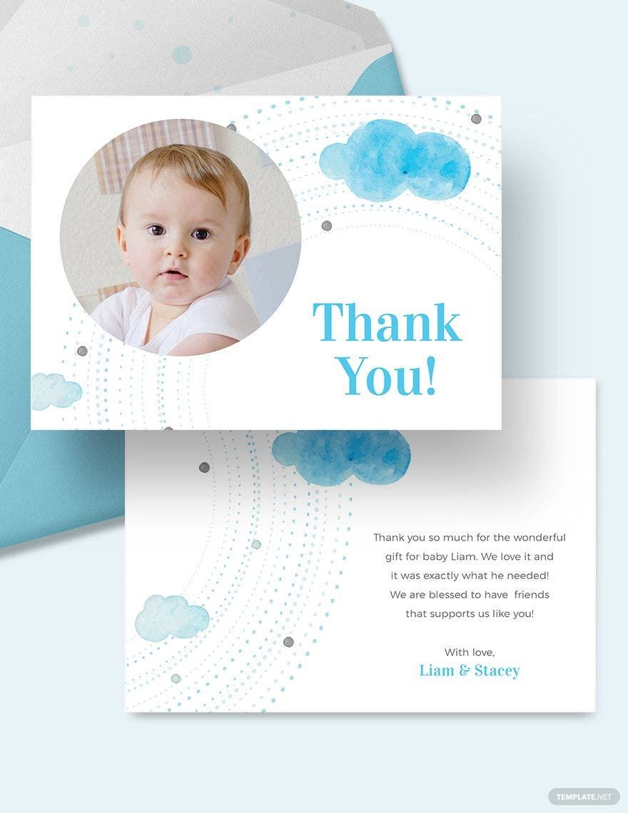Baby Thank You Card Template