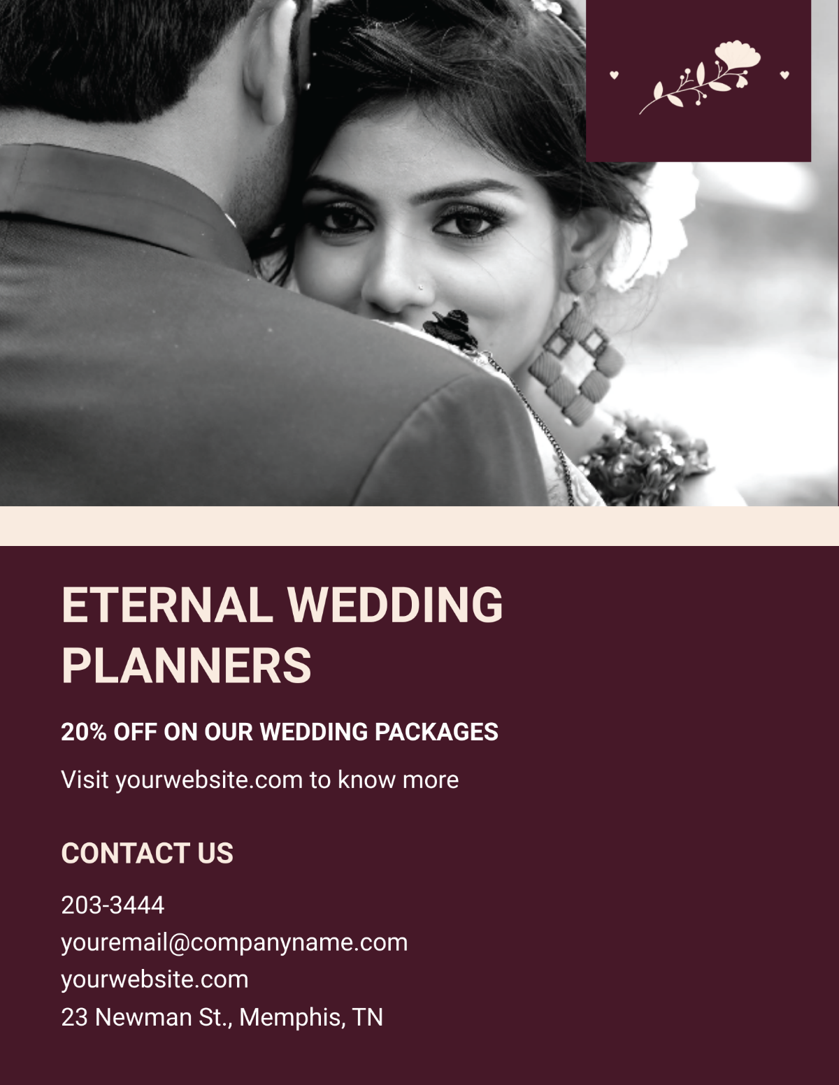 Wedding Planner Marketing Flyer Template