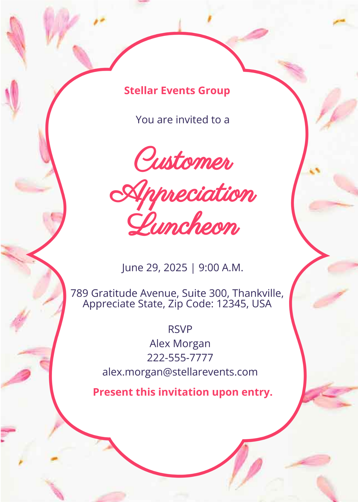 Appreciation Luncheon Invitation