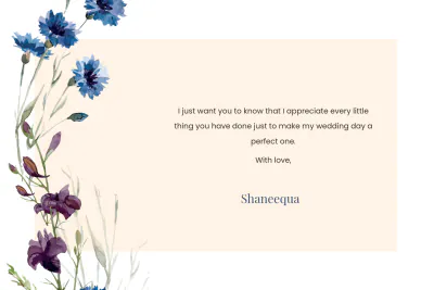 Free Bridesmaid Thank You Card Template to Edit Online