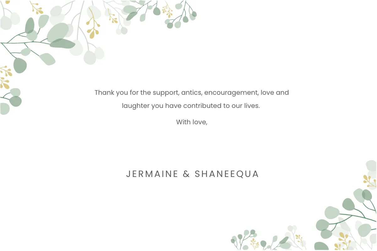 Free Engagement Party Thank You Card Template to Edit Online