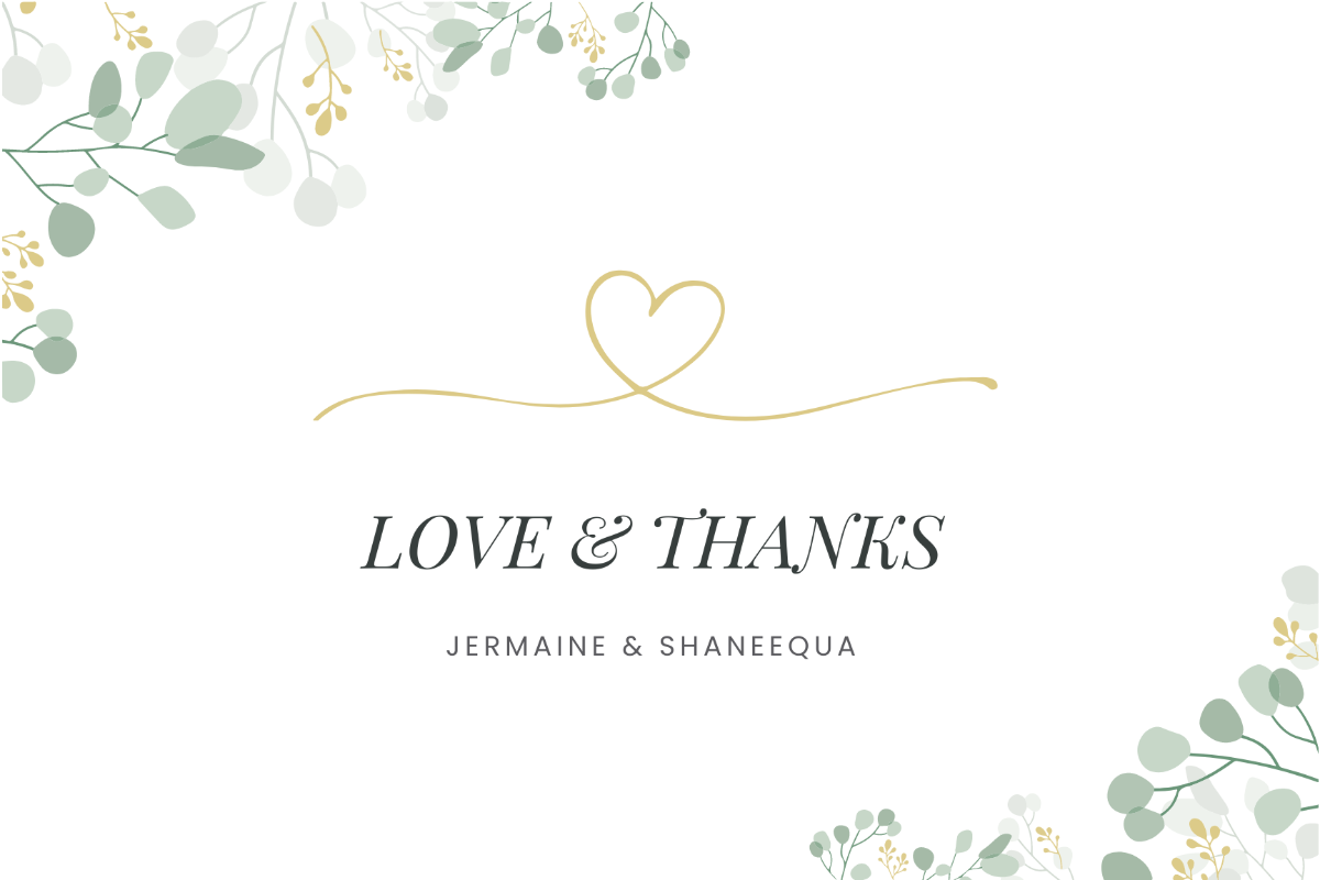 Engagement Party Thank You Card Template