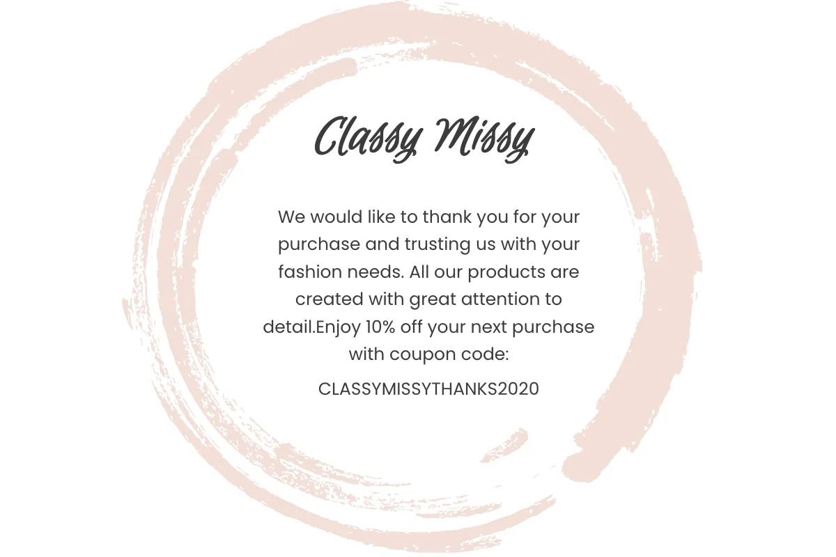 Free Fashion Thank You Card Template to Edit Online