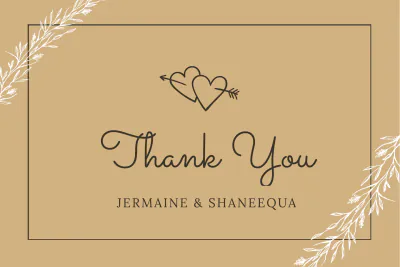 Free Rustic Thank You Card Template to Edit Online