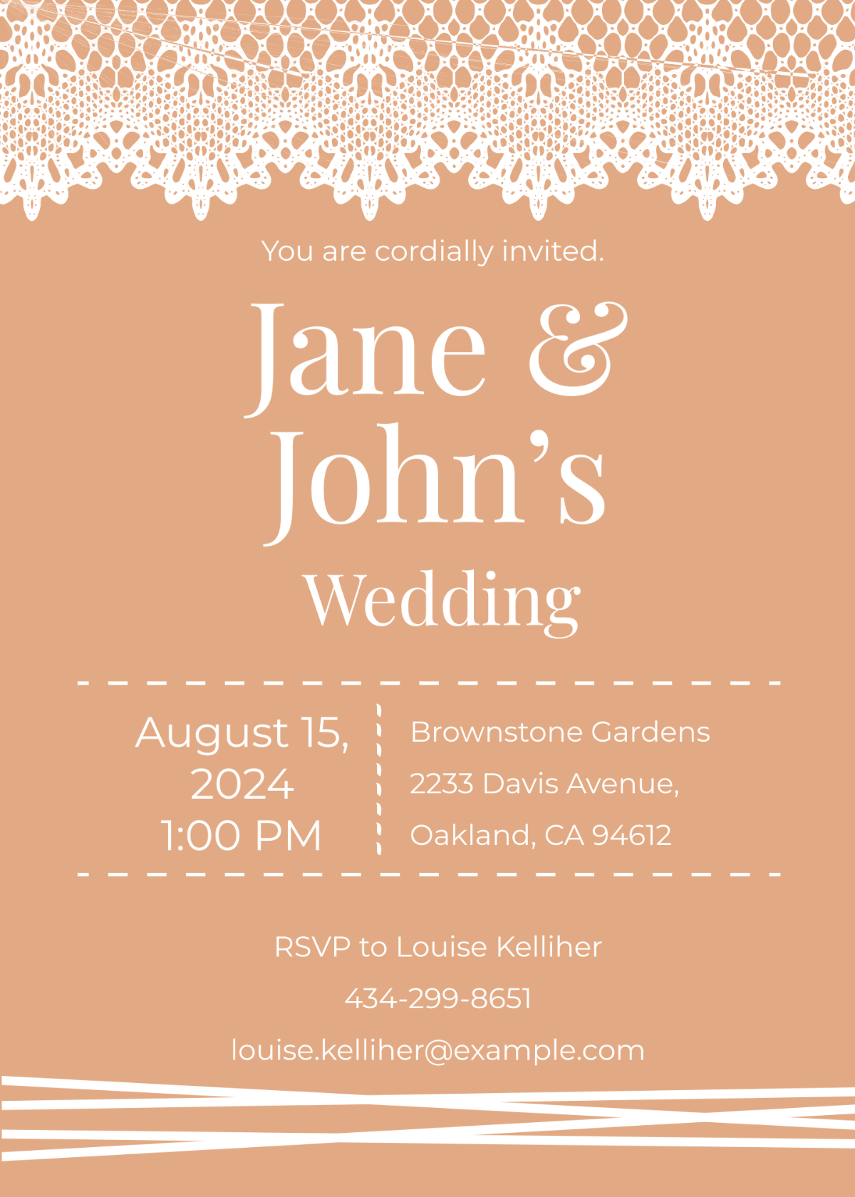 Lace Wedding Invitation