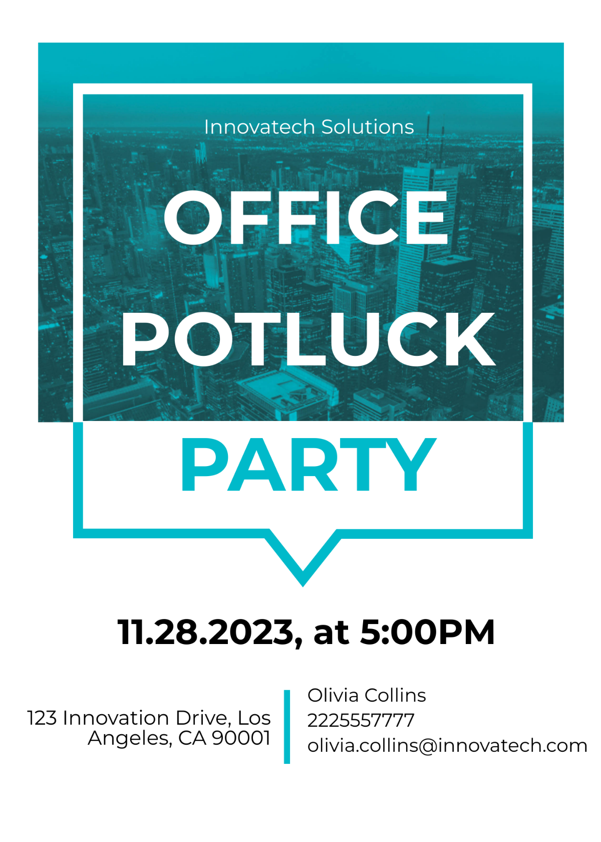 Office Potluck Invitation