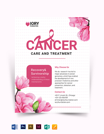 cancer treatment flyer template 1