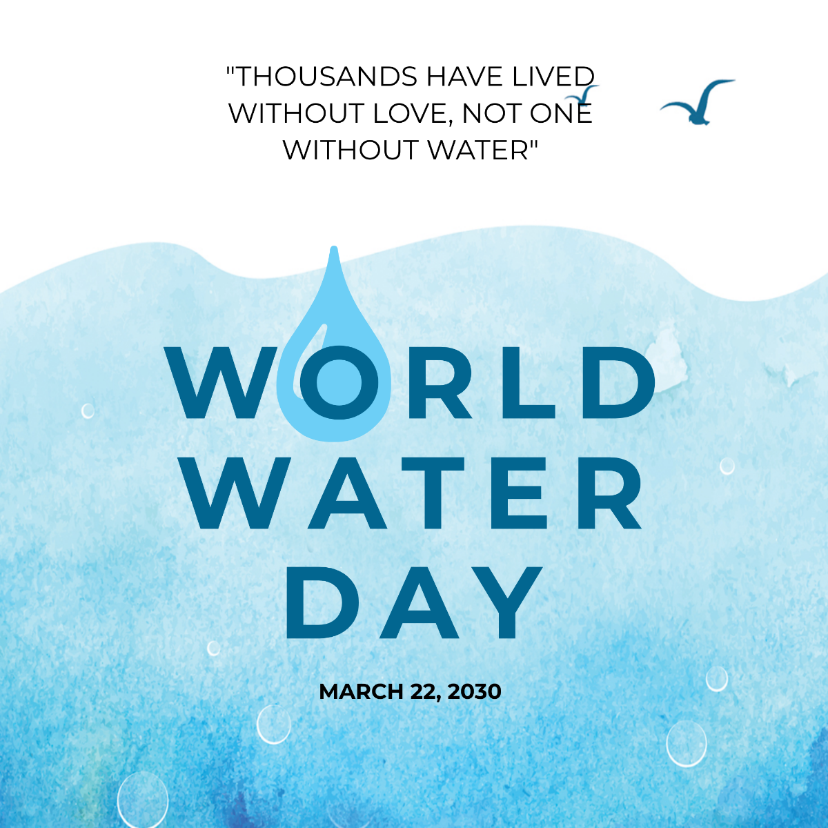Free World Water Day Instagram Post Template