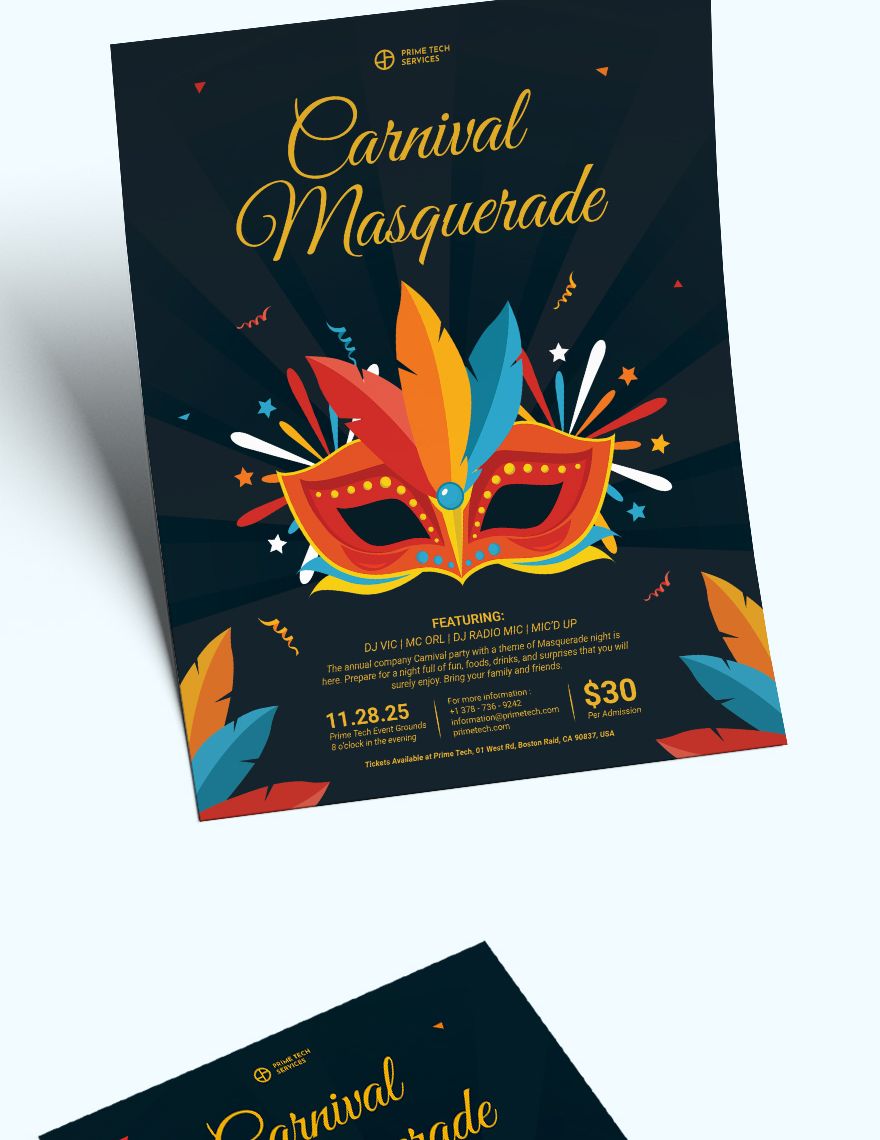 Carnival Masquerade Party Flyer 