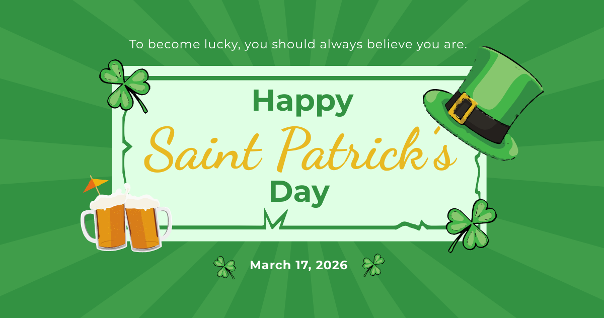 Free Saint Patrick's Day Linkedin Post Template