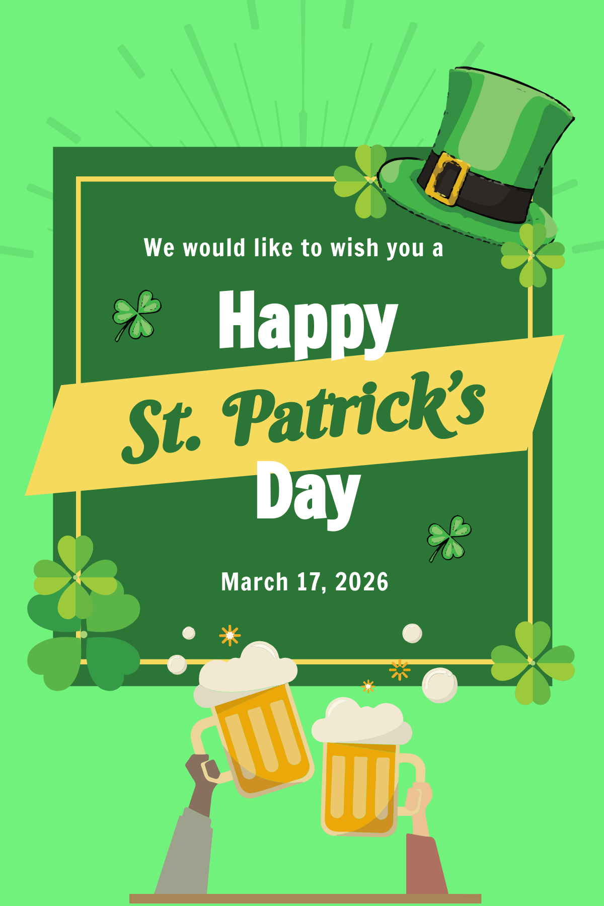 Free Saint Patrick's Day Pinterest Pin Template