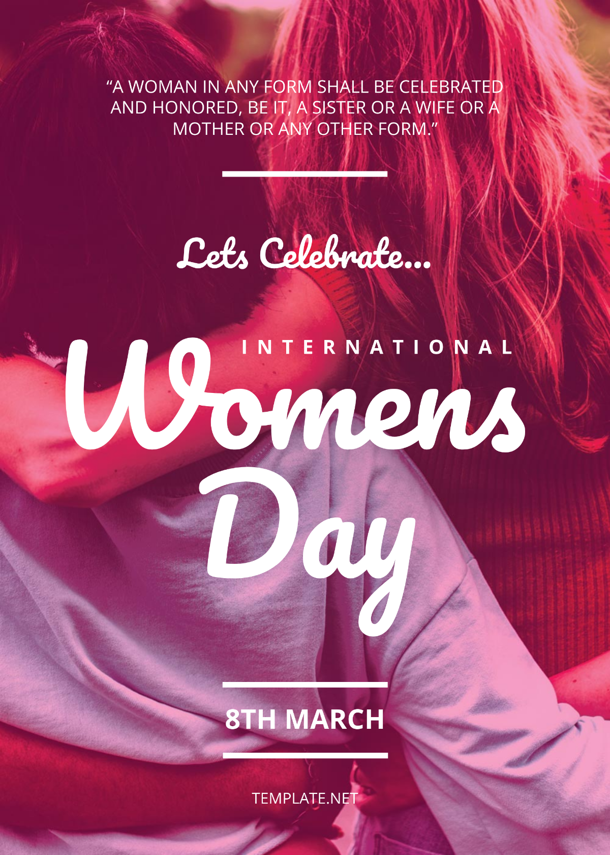 International Women's Day Greeting Card Template