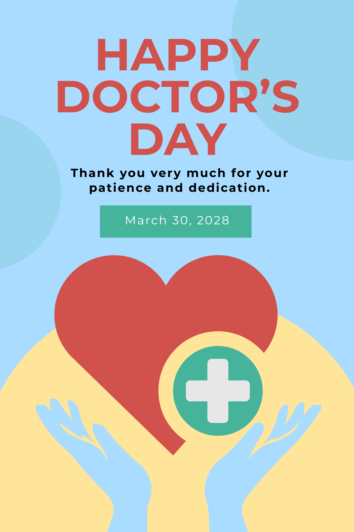 Free Doctors' Day Pinterest Pin Template