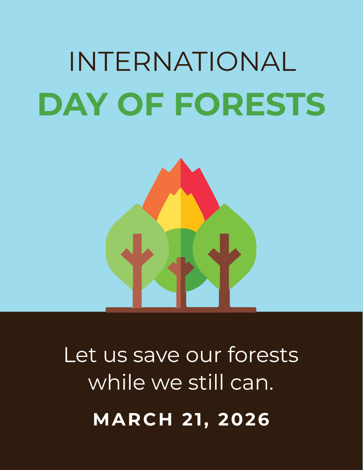 Free International Day For Forest Pinterest Pin Template