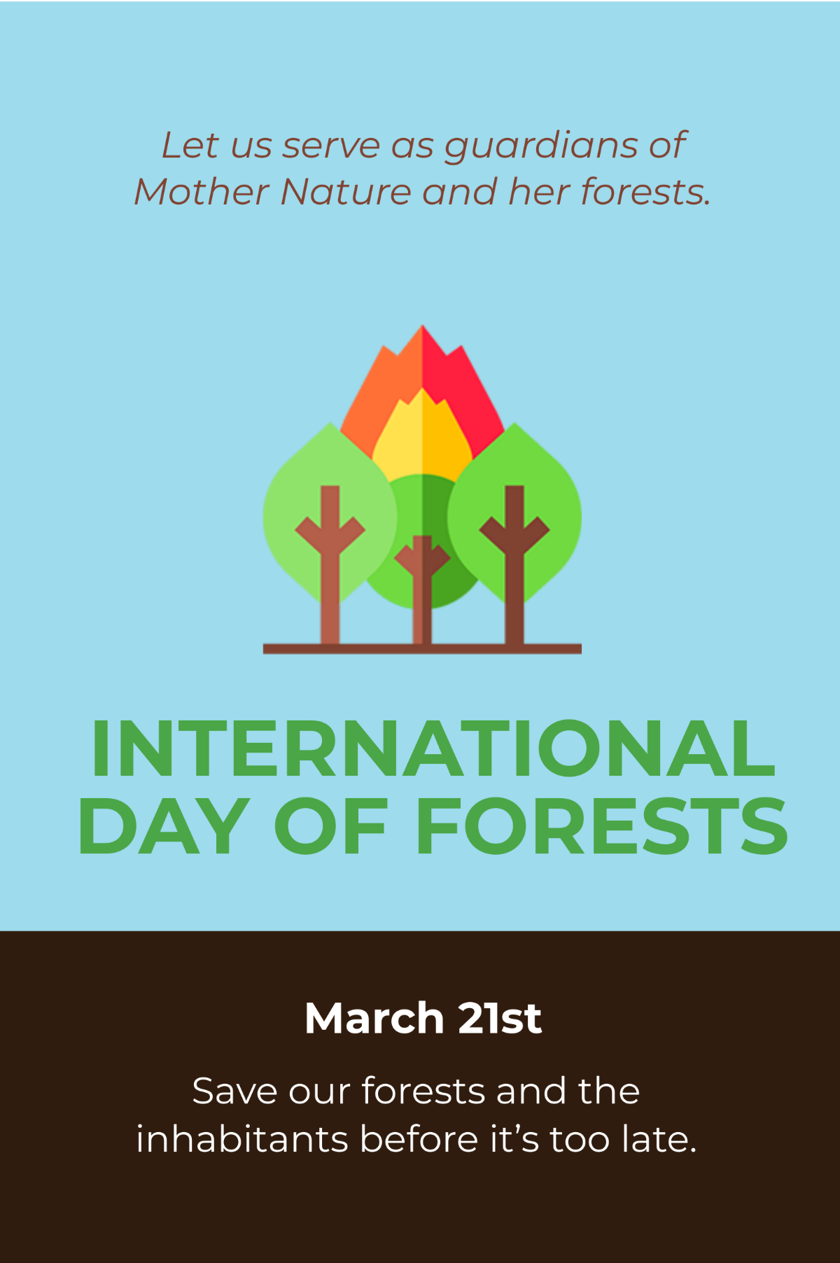 Free International Day For Forests Tumblr Post Template
