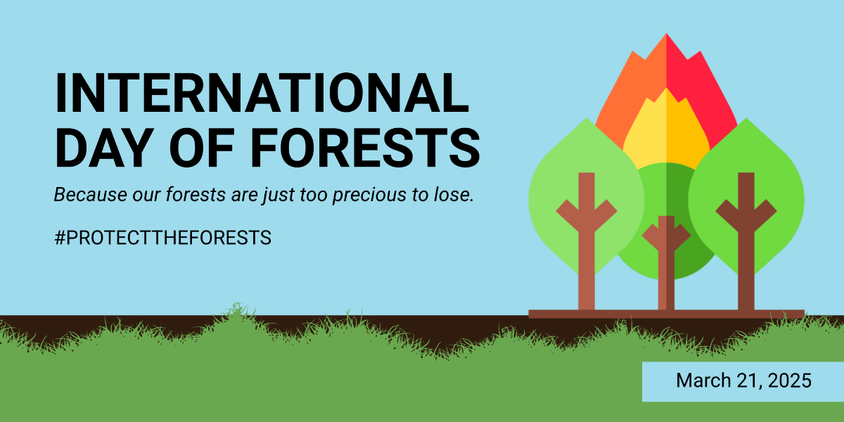 International Day For Forests Twitter Post Template