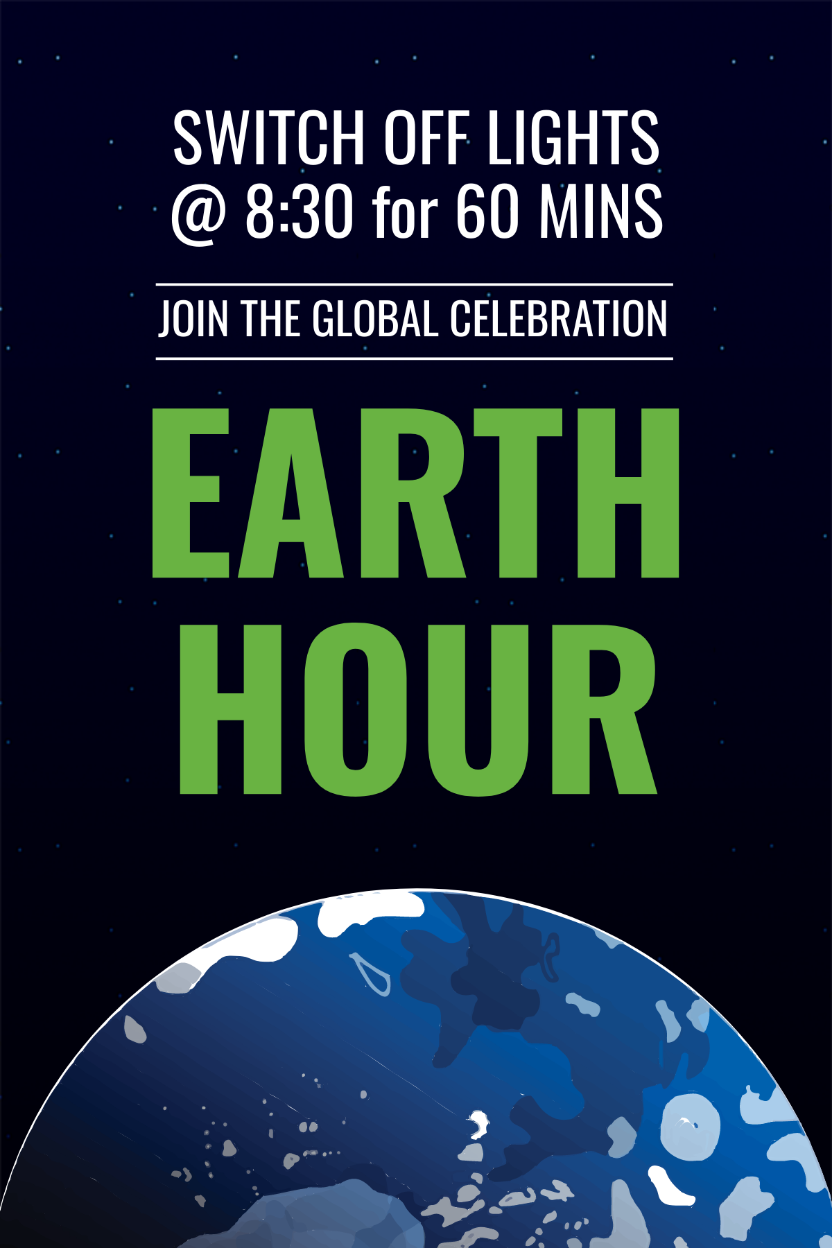 Earth Hour Pinterest Post Template