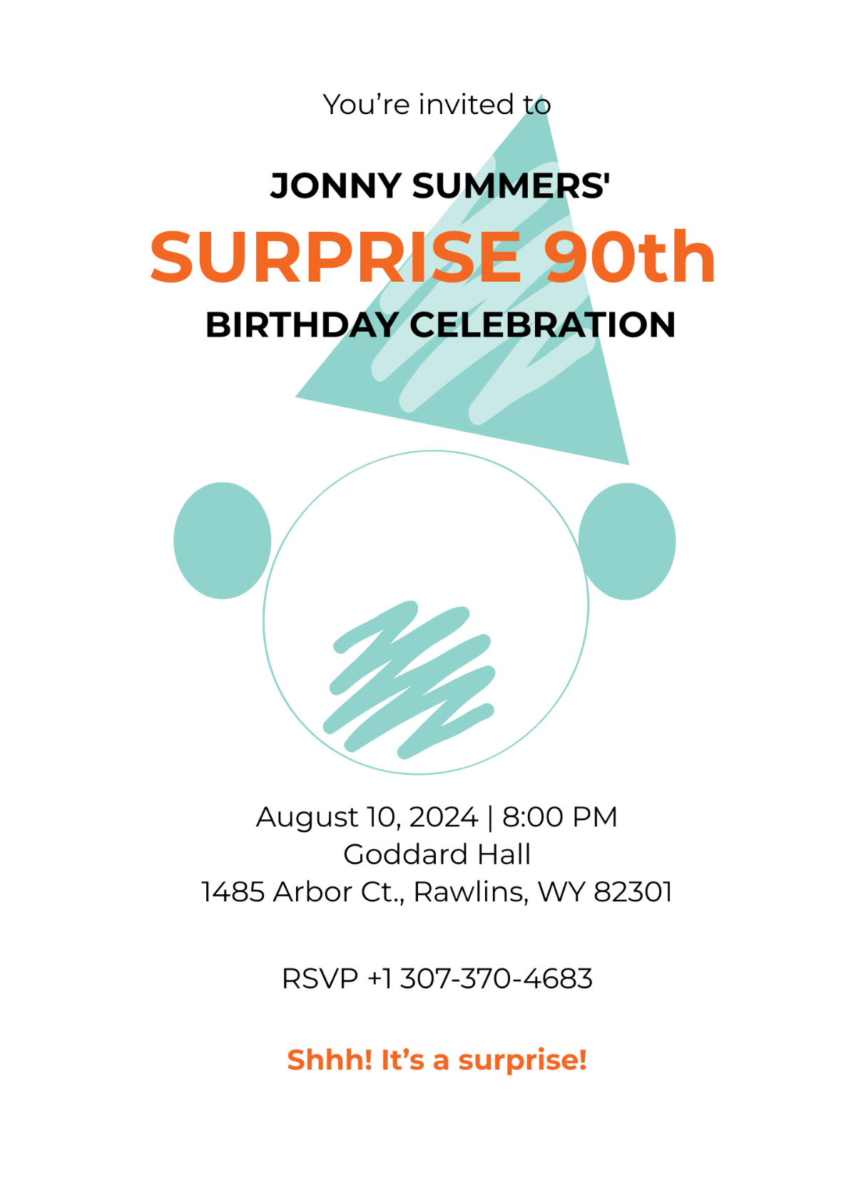 90th Birthday Invitation Template