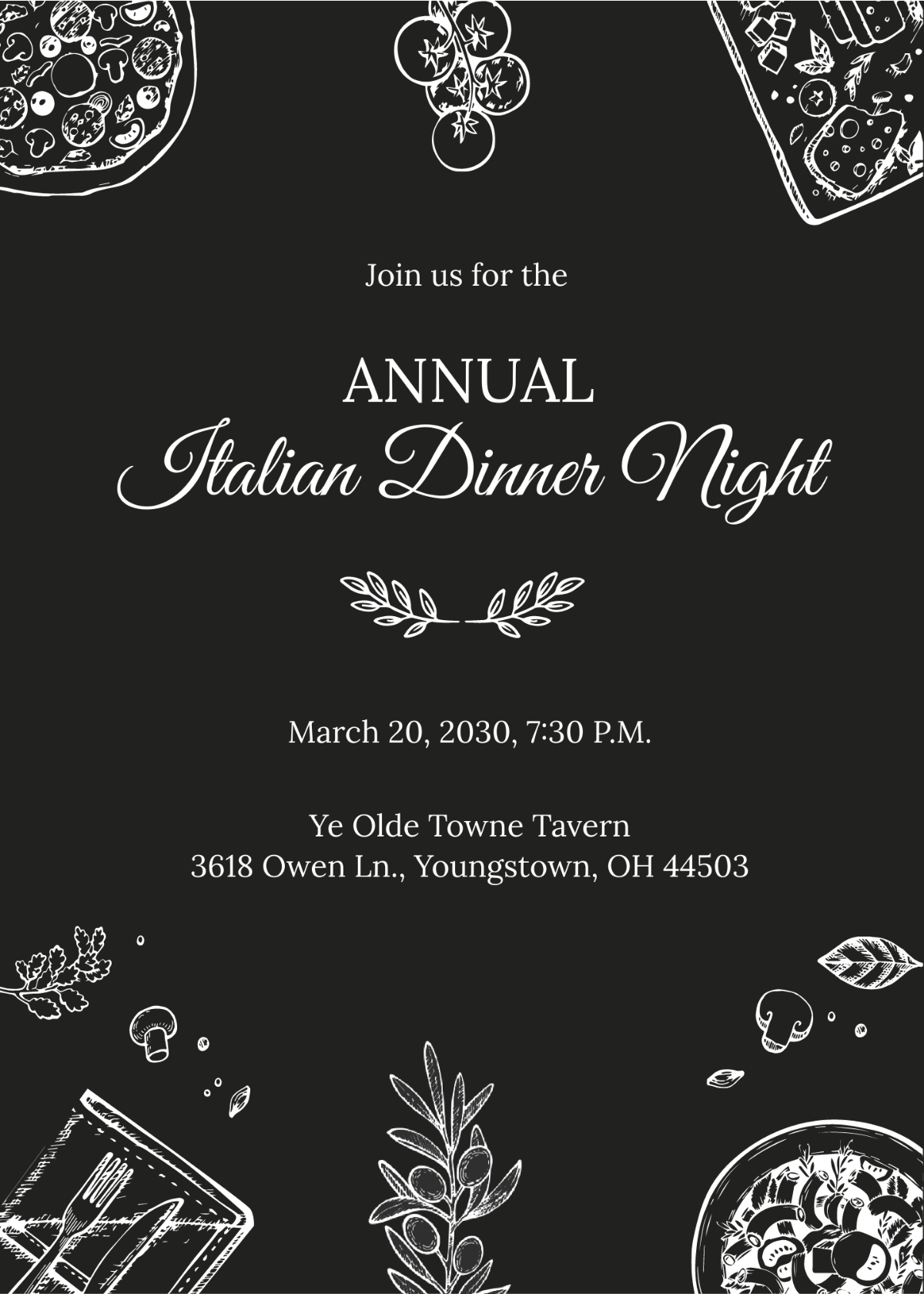 Annual Dinner Invitation Template